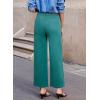 image:imageSidefeel Womens Wide Leg Jeans High Waisted Stretchy Jeans Straight Leg Loose Fit Zimbaplatinum Ankle Denim PantsLake Green