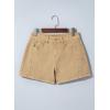 image:imageSidefeel Womens Jean Shorts High Waisted Stretchy Casual Side Seam Denim ShortsKhaki