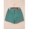 image:imageSidefeel Womens Jean Shorts High Waisted Stretchy Casual Side Seam Denim ShortsLake Green