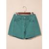 image:imageSidefeel Womens Jean Shorts High Waisted Stretchy Casual Side Seam Denim ShortsLake Green