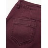 image:imageSidefeel Womens Capri Jeans High Waist Stretchy Skinny Jeans Casual Summer Trendy Cropped Pants with Welt PocketsBurgundy