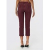 image:imageSidefeel Womens Capri Jeans High Waist Stretchy Skinny Jeans Casual Summer Trendy Cropped Pants with Welt PocketsBurgundy