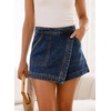 image:imageSidefeel Skorts Skirts for Women Denim Mini Skirt Casual Summer High Waisted Jean Shorts StretchyBluing