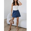 image:imageSidefeel Skorts Skirts for Women Denim Mini Skirt Casual Summer High Waisted Jean Shorts StretchyDark Blue
