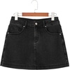 image:imageSidefeel Skorts for Woman Jean Skirt High Waisted Stretchy Denim Skort Mini Skirts with PocketsBlack