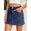 image:imageSidefeel Skorts for Woman Jean Skirt High Waisted Stretchy Denim Skort Mini Skirts with PocketsBluing