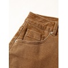image:imageSidefeel Skorts for Woman Jean Skirt High Waisted Stretchy Denim Skort Mini Skirts with PocketsBrown
