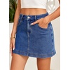 image:imageSidefeel Skorts for Woman Jean Skirt High Waisted Stretchy Denim Skort Mini Skirts with PocketsDark Blue