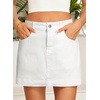 image:imageSidefeel Skorts for Woman Jean Skirt High Waisted Stretchy Denim Skort Mini Skirts with PocketsWhite
