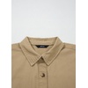 image:imageSidefeel Womens Button Down Denim Shirt Collared Short Sleeve Jean Shirt Blouse with PocketsKhaki