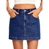 image:imageSidefeel Skorts for Woman Jean Skirt High Waisted Stretchy Denim Skort Mini Skirts with PocketsBluing