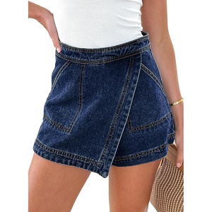 image:imageSidefeel Skorts Skirts for Women Denim Mini Skirt Casual Summer High Waisted Jean Shorts StretchyBluing