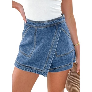 image:imageSidefeel Skorts Skirts for Women Denim Mini Skirt Casual Summer High Waisted Jean Shorts StretchyLight Blue