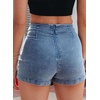 image:imageSidefeel Skorts Skirts for Women Casual Summer Bowknot High Waisted Jean Shorts Stretchy Denim Mini Skirt NO PocketLight Blue