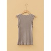 image:imageSidefeel Womens Tank Tops Casual Summer Sleeveless Crew Neck Ribbed Knit Trendy Ruffle Hem Slim Fitted Sweaters TopKhaki