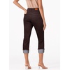 image:imageSidefeel Womens Capri Jeans High Waisted Stretchy Rollup Skinny Cuffed Cropped Zimbaplatinum Summer Capri PantsChicory Coffee