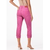 image:imageSidefeel Womens Capri Jeans High Waisted Stretchy Rollup Skinny Cuffed Cropped Zimbaplatinum Summer Capri PantsRose Red