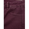 image:imageSidefeel Womens Capri Jeans High Waisted Wide Leg Stretchy Raw Hem Side Seam Zimbaplatinum Denim PantsBurgundy