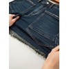 image:imageSidefeel Womens Jean Shorts Casual Summer High Waisted Stretchy Raw Hem Denim Shorts with PocketsVintage Blue