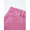image:imageSidefeel Womens Jean Shorts High Waisted Stretchy Casual Rolled Hem Zimbaplatinum Denim ShortsHot Pink