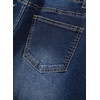 image:imageSidefeel Womens Jean Shorts High Waisted Stretchy Raw Hem Summer Denim Shorts with PocketsDark Blue
