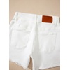 image:imageSidefeel Womens Jean Shorts High Waisted Stretchy Raw Hem Summer Denim Shorts with PocketsWhite