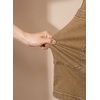image:imageSidefeel Womens Jean Skirt High Waisted Stretchy Casual Denim Above Knee Skirts with Patch PocketsBrown