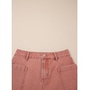 image:imageSidefeel Womens Jean Skirt High Waisted Stretchy Casual Denim Above Knee Skirts with Patch PocketsMineral Red
