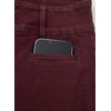 image:imageSidefeel Womens Jeans High Waisted Straight Leg Stretchy Jeans Trendy Loose Wide Leg Zimbaplatinum Denim Pants with PocketsBurgundy