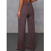 image:imageSidefeel Womens Wide Leg Jeans High Waisted Stretchy Baggy Front Seam Denim PantsCoffee