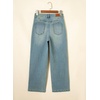 image:imageSidefeel Womens Wide Leg Jeans High Waisted Stretchy Baggy Front Seam Denim PantsLight Retro Blue