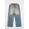 image:imageSidefeel Womens Wide Leg Jeans High Waisted Stretchy Capri PantsLight Retro Blue