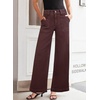 image:imageSidefeel Womens Wide Leg Jeans High Waisted Stretchy Straight Leg Baggy Denim Pants with PocketsChicory Coffee