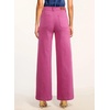image:imageSidefeel Womens Wide Leg Jeans High Waisted Stretchy Straight Leg Baggy Denim Pants with PocketsRose Red