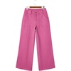 image:imageSidefeel Womens Wide Leg Jeans High Waisted Stretchy Straight Leg Baggy Denim Pants with PocketsRose Red