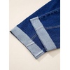 image:imageSidefeel Barrel Jeans for Women High Waisted Wide Leg Baggy Stretchy Trendy Raw Rolled Hem Capri Cropped Ankle Denim PantsBlue