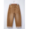 image:imageSidefeel Barrel Jeans for Women High Waisted Wide Leg Baggy Stretchy Trendy Raw Rolled Hem Capri Cropped Ankle Denim PantsBrown