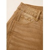 image:imageSidefeel Barrel Jeans for Women High Waisted Wide Leg Baggy Stretchy Trendy Raw Rolled Hem Capri Cropped Ankle Denim PantsBrown