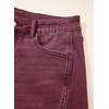 image:imageSidefeel Barrel Jeans for Women High Waisted Wide Leg Baggy Stretchy Trendy Raw Rolled Hem Capri Cropped Ankle Denim PantsBurgundy