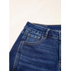 image:imageSidefeel Barrel Jeans for Women High Waisted Wide Leg Baggy Stretchy Trendy Raw Rolled Hem Capri Cropped Ankle Denim PantsDeep Blue