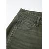 image:imageSidefeel Barrel Jeans for Women High Waisted Wide Leg Baggy Stretchy Trendy Raw Rolled Hem Capri Cropped Ankle Denim PantsGreen