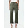 image:imageSidefeel Barrel Jeans for Women High Waisted Wide Leg Baggy Stretchy Trendy Raw Rolled Hem Capri Cropped Ankle Denim PantsGreen