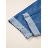 image:imageSidefeel Barrel Jeans for Women High Waisted Wide Leg Baggy Stretchy Trendy Raw Rolled Hem Capri Cropped Ankle Denim PantsLight Blue