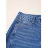 image:imageSidefeel Barrel Jeans for Women High Waisted Wide Leg Baggy Stretchy Trendy Raw Rolled Hem Capri Cropped Ankle Denim PantsLight Blue