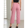 image:imageSidefeel Barrel Jeans for Women High Waisted Wide Leg Baggy Stretchy Trendy Raw Rolled Hem Capri Cropped Ankle Denim PantsPink