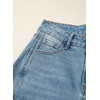 image:imageSidefeel Barrel Jeans for Women High Waisted Wide Leg Baggy Stretchy Trendy Raw Rolled Hem Capri Cropped Ankle Denim PantsVintage Blue