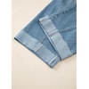 image:imageSidefeel Barrel Jeans for Women High Waisted Wide Leg Baggy Stretchy Trendy Raw Rolled Hem Capri Cropped Ankle Denim PantsVintage Blue