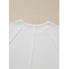 image:imageSidefeel Long Sleeve Shirts for Women Crewneck Ribbed Knit Raw Hem Raglan Tops Casual Slim Fitted Basic TeesWhite
