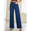 image:imageSidefeel Womens Baggy Wide Leg Jeans High Waisted Straight Leg Spring Outfits Denim PantsBlue