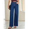 image:imageSidefeel Womens Baggy Wide Leg Jeans High Waisted Straight Leg Spring Outfits Denim PantsBlue